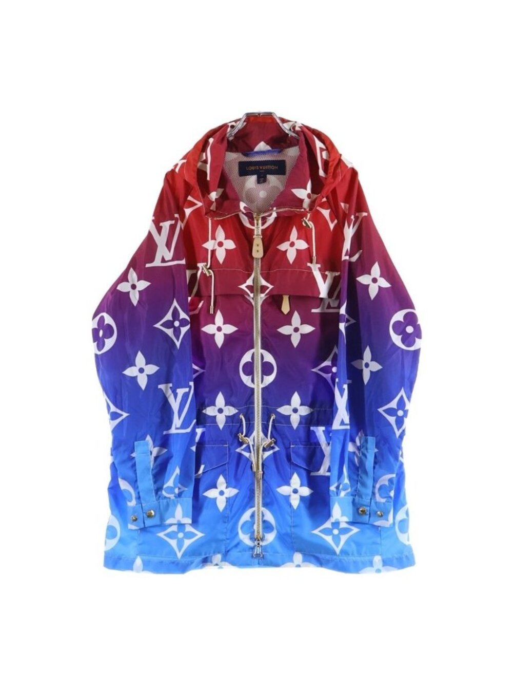 Louis Vuitton 21 SS Sunset Monogram Hooded Jacket Hoodie Nylon Gradient Red Blue